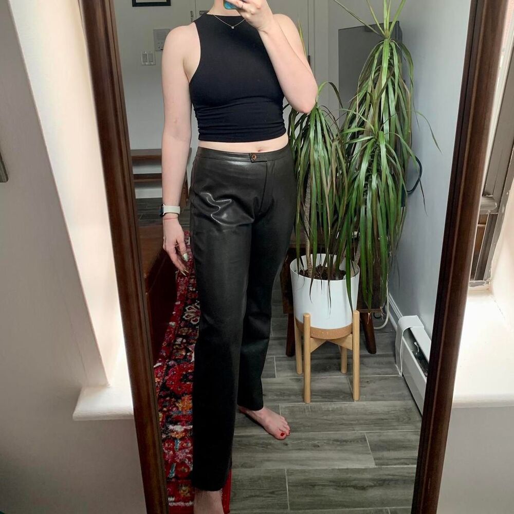 LA City Paris Brown Pleather Pants